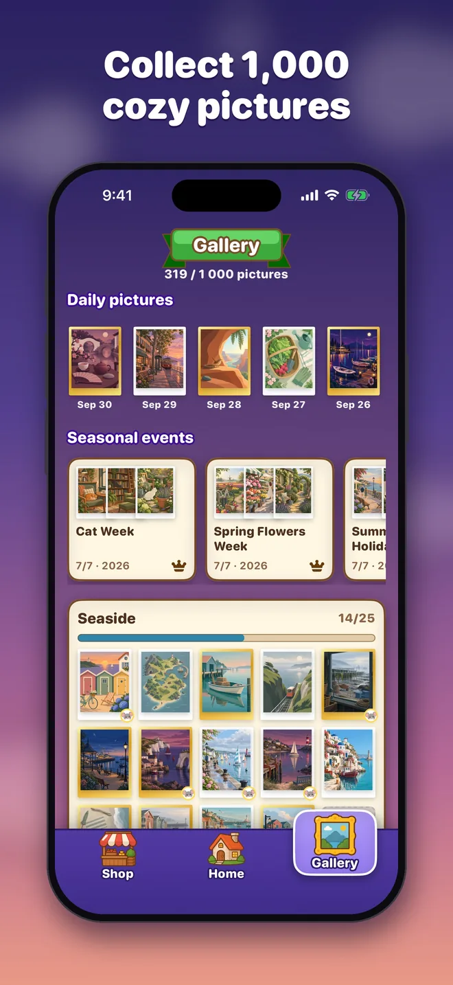 Collect 1,000 cozy pictures